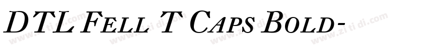 DTL Fell T Caps Bold字体转换